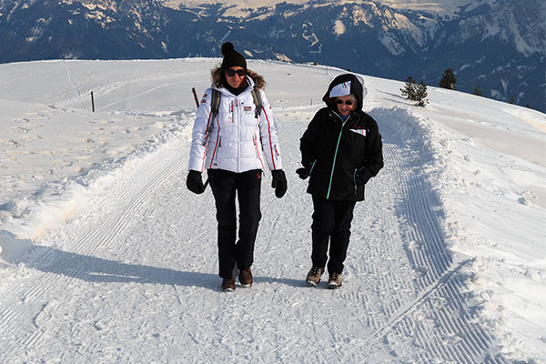 Winterwanderung durchs Wandergebiet Carezza